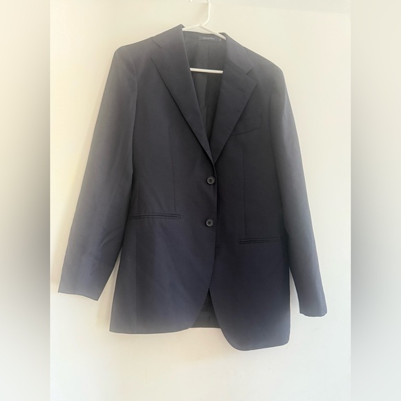 Suitsupply Havana Jetted 2 Button Slim Fit Navy Blue Wool Blazer Size 42 USA32 - Picture 1 of 5